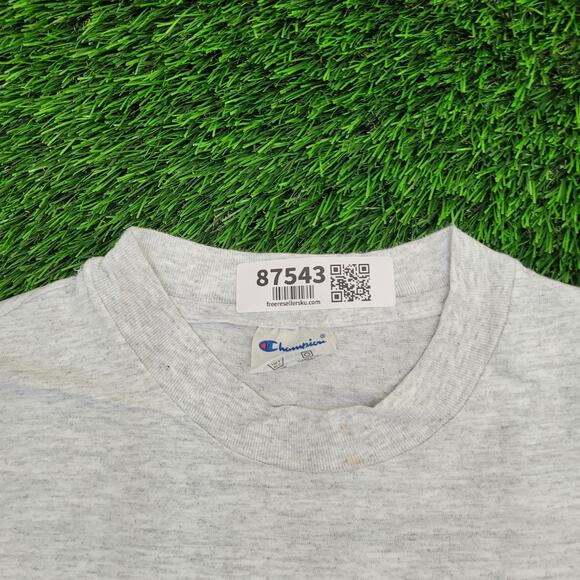 Vintage 90s Champion NYSP Shirt L/XL 22x28 Gray Spellout USA - Picture 9 of 12